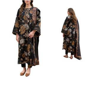 Vestidos de verano para mujer proveedor Fabricante Mayorista profesional 100% encaje de algodón Casual bordado natural hasta el suelo - Product Image 2