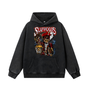 Sweat à capuche décontracté pour homme grande taille 2026, imprimé anime délavé à l'acide, 100 % coton, service OEM, collection hiver - Product Image 1