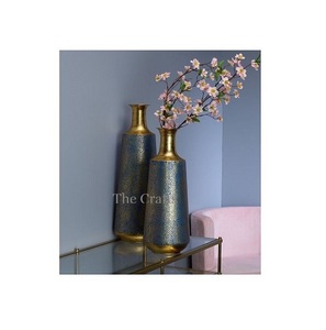 Vase à fleurs rond de qualité supérieure, fait main, en aluminium, couleur or, pour la décoration d'événements - Product Image 5