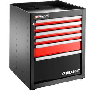 Gabinete Base Rojo Facom con 6 Cajones y 1 Cajón para Suministros, Gabinetes para Herramientas - Product Image 1