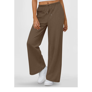 กางเกงวอร์มขายดี ทรงตรง เนื้อผ้าฟลีซนุ่ม สัมผัสนุ่มสบาย ผลิตจากผ้าฝ้าย 100% เหมาะสำหรับออกกำลังกาย ทรงหลวม สไตล์มินิมอล สำหรับผู้หญิง - Product Image 4