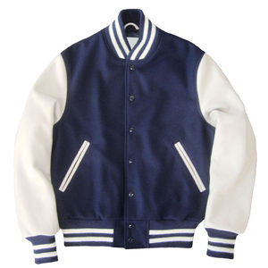 MOVA TEXTILES Meilleur prix Design pour College Letterman Varsity Jacket Manches en cuir véritable Logo brodé gratuit Matériau en laine - Product Image 4