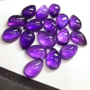 Améthyste naturelle 9x7 10x8 11x9 12x10 14x10 16x12mm ovale 8x6 10x7 12x8 14x10mm poire 8mm 9mm cabochon rond 952 Cts Lot US $122 - Product Image 1