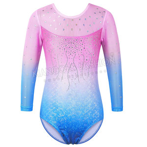 Justaucorps de gymnastique en nylon pour femmes et enfants, vêtements de danse athlétique pour la performance sportive et l'entraînement - Product Image 1