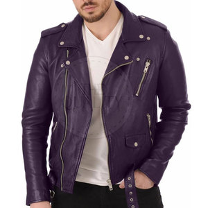 2025 veste en cuir de haute qualité pour hommes couleur personnalisée 100% cuir hiver col montant Logo avant - Product Image 2