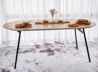 Mesa de Comedor de Madera Mindi Negra para Banquetes, Restaurantes, Hoteles, Villas, Resorts, Cafés, Mobiliario Comercial para Hostelería, Venta al Por Mayor