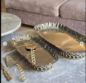 Bol décoratif en métal en acier inoxydable de qualité supérieure avec design en forme de fleur polie brillante Comprend une cuillère - Product Image 3