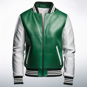 Men's <b>Baseball</b> Varsity Jacket with Custom Embroidery Canvas Fabric Letter Pattern Breathable Design Front Logo-2025 Model - Product Image 5