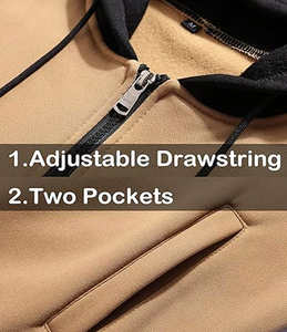 Venta al por mayor de ropa deportiva personalizada unisex de talla grande conjunto de 2 piezas Zip Casual Sports Jogging Sudadera con capucha pantalones hechos de poliéster chándales - Product Image 2