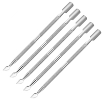 Prix d'usine – Kit de repousse-cuticules double tête en acier inoxydable et plastique, écologique, réutilisable, pour éliminer les peaux mortes, personnalisable