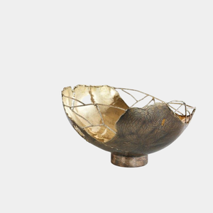 ชามโลหะกิ่งไม้สีทองและสีดำสำหรับตกแต่งที่ทันสมัยชามเสิร์ฟของขบเคี้ยวสำหรับงานแต่งงานหรืองานกิจกรรมใดๆ - Product Image 2