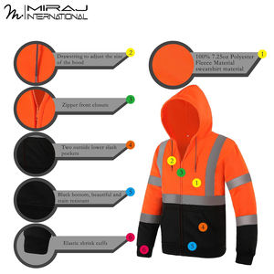 High Visibility Waterproof Reflective <b>Hoodies</b> Windproof Rainproof Warm Safety <b>Working</b> Wear <b>Hoodies</b> - Product Image 4