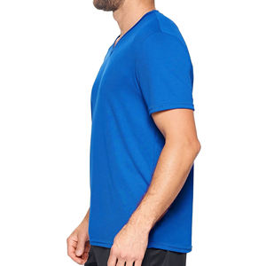 Camiseta de alta calidad para hombre, camiseta transpirable con logotipo personalizado, con cuello en diseño sólido V, nueva camiseta con logotipo personalizado, camisetas al por mayor - Product Image 3