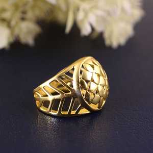 Exclusive Design Boho Cutout Dome <b>Ring</b> Brass <b>Rings</b> For Women 18K Gold Plated Lattice <b>Statement</b> <b>ring</b> for Wholesale/OEM/ODM - Product Image 3