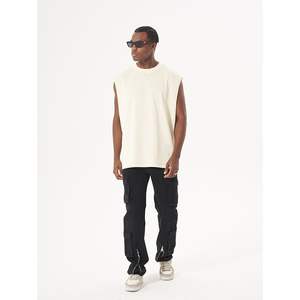 Camiseta sin Mangas Deportiva para Hombre, Diseño de Logotipo Personalizado, Top de Punto Liso de Venta Caliente, Material Transpirable, Sublimación de Logotipo Personalizado de la Mejor Calidad - Product Image 1