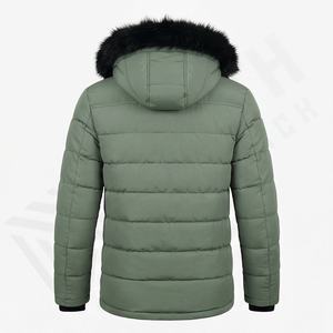 Parka d'hiver à capuche longue et épaisse pour homme, grande taille, de haute qualité, isolée thermiquement, coupe-vent, en coton polaire, pour l'extérieur - Product Image 2