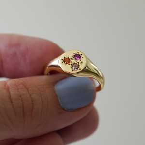 925 argent Sterling naturel améthyste lunette réglage 18k or Vermeil Starburst bague pour femmes Fine Unique bijoux Manufacaters - Product Image 5