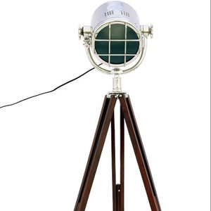 Lampadaire à LED de théâtre antique rétro projecteur Art déco trépied studio nautique décor de bureau lumière réglable vintage - Product Image 1