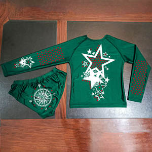 Traje de baño de talla grande ecológico para mujer, conjunto de 2 piezas de tela reciclada, trajes de baño impresos con logotipo frontal personalizables - Product Image 2