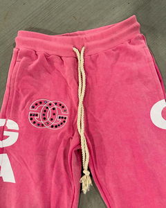 Low MOQ Multi-color Rhinestone Acid Wash Sweatsuit Chándal de algodón Pantalones de pierna ancha personalizados Pantalones de chándal desteñidos y conjuntos de Sudadera con capucha y cremallera - Product Image 4