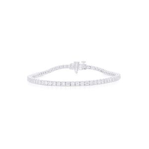 Bracelet tennis en argent sterling avec diamants taille ronde pour femmes - Product Image 2