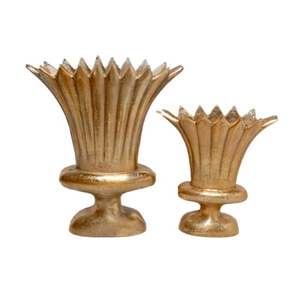 Vase à fleurs en aluminium brut d'arrivée fraîche avec pots et jardinières en métal fini antique en laiton accessoires de jardin vase en métal bon marché - Product Image 2