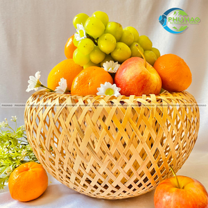 Cestas de bambú de alta calidad cesta de almacenamiento de frutas de Vietnam para celebraciones sostenibles decoración del hogar - Product Image 4