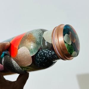 Bouteille d'eau en cuivre pur de 1000ml pour l'hydratation quotidienne Ayurvedic Lifestyle Detox Wellness Fitness Yoga Travel Gym School Office Use - Product Image 2