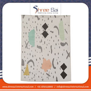 Qualité supérieure Logo personnalisé Tapis imprimés en coton brodé Fabricant indien de gros pour le bureau et le salon - Product Image 5