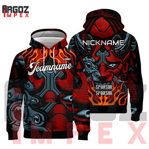 Sudadera con Capucha Unisex Casual 100% Poliéster para Invierno, Diseño Exclusivo con Gráficos Bordados y Sublimados, Tela de Felpa - Product Image 3