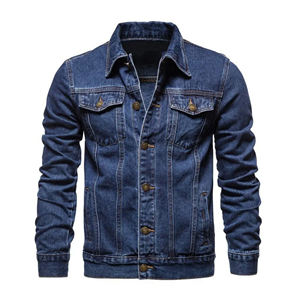 Chaqueta vaquera para hombre OEM, prendas de vestir informales, chaqueta de otoño, chaqueta vaquera abotonada, chaqueta vaquera de gran tamaño para hombre - Product Image 4
