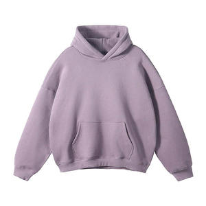 350GSM Custom Heavy Weight Hip Hop Color sólido Oversize Moda Sudaderas con capucha Loose Fit Thick Heavy Plain Design Premium Hoodie - Product Image 4