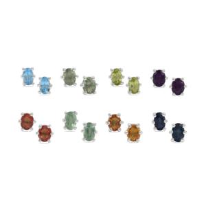 Pendientes de Plata de Ley con Mariposa y Múltiples Piedras Preciosas: Diamante, Rubí y Esmeralda - Product Image 2