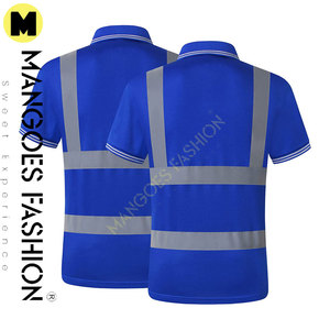 Camisetas Polo de Seguridad con Logotipo Personalizado, Rayas Azules y Bolsillos - Ropa de Trabajo Impermeable Clase 2 ANSI para Hombre/Mujer - Product Image 2