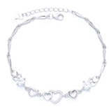 Bracciale a Cuore Argentato con Cristalli Preciosa - Eleganti Bracciali e Braccialetti con Cristalli - Product Image 2