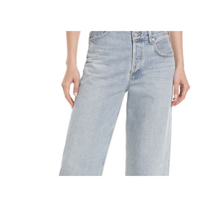 AGOLDE Jeans in Cotone Organico a Vita Super Alta, Vestibilità Larga, con Design a Fascia Strappata e Dettaglio Cut-Out Laterale, Taglia 27, in Tessuto Denim - Product Image 2