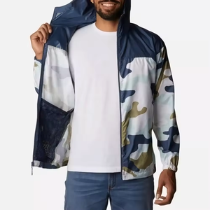 Custom Logo Hooded Zipper Sublimation Windbreaker <b>Jackets</b> Lightweight 100% Polyester Unisex Outdoor <b>Jackets</b> - Product Image 5