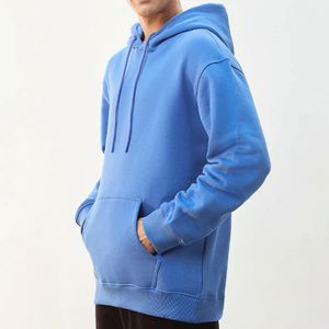 Sweat à capuche oversize en molleton de coton pour homme, streetwear personnalisé, uni, teint, brodé, respirant, anti-boulochage, best-seller - Product Image 2