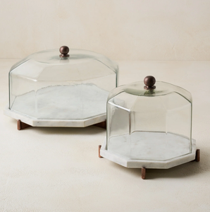 แท่นวางเค้กหินอ่อนสีขาวทรงกลมสำหรับตกแต่งบ้านของขวัญเค้กช็อกโกแลตอาหารดีไซน์ใหม่ - Product Image 4