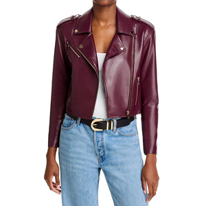 Nueva chaqueta de cuero de invierno para mujer, venta al por mayor personalizada, prendas de vestir exteriores para mujer, chaqueta de cuero para mujer - Product Image 1