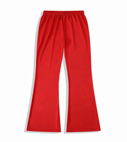 Celana Jogger Pria Ukuran Besar Model Flare, Bahan Katun 100%, Cetak 3D Puff, Kasual, Bernapas, Cepat Kering, Longgar, Dilengkapi Tali Serut, Pakaian Olahraga