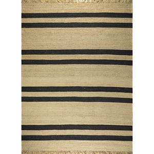 Alfombras de Yute y Cáñamo Nomadic Threads PDJT-193, Tejido Plano Color Marfil, Rectangulares a Rayas, para Pasillo, Dormitorio, Sala de Estar, Uso Doméstico - Product Image 1