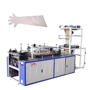 Machine de fabrication de gants jetables en plastique PE à long bras pour l'insémination artificielle de bovins, de vaches et de chevaux.
