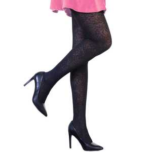 Collant Fantasia Jacquard per Ragazze, Motivo Giungla, Trasparenti e Opachi, Sottili, Lunghi, Taglia XL, Estivi, in Nylon e Spandex - Product Image 3