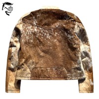 Jaket Kulit Sapi Asli Khusus Musim Dingin 2025 Warna Tan Putih |   Premium Unisex Biker Moto Style Berpemanas Tahan Angin Cepat Kering