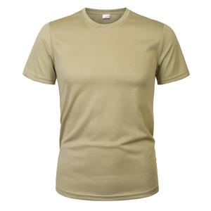 Nueva ropa de marca, camiseta táctica para hombre, camisa sólida de cuello redondo, camisas informales de secado rápido transpirables de manga corta - Product Image 6