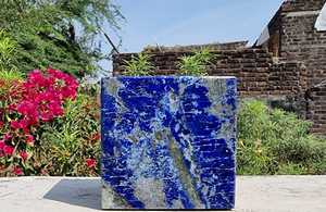 Lapis lazuli Cube Décoratif Agate Pierre Cristal Artisanat Pour Présentoirs De Table Et Espaces Spirituels Avec Poli - Product Image 2