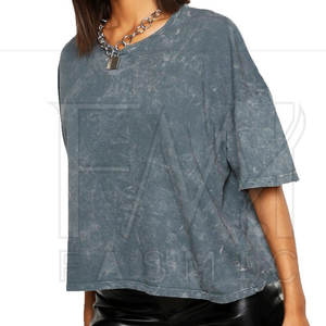 เสื้อยืดแนวสตรีทสำหรับผู้หญิงเสื้อแขนสั้นทรงหลวมเข้ารูปผ้าเรียบๆระบายอากาศได้ดีออกแบบได้ตามต้องการฤดูร้อน - Product Image 2