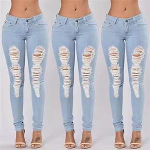 กางเกงยีนส์ผ้ายืดทรงสกินนี่สำหรับผู้หญิง  สต็อกล้นจากบังกลาเทศ กางเกงยีนส์ทรงตรงสำหรับผู้หญิง - Product Image 3