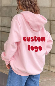 Sudadera de gran tamaño de lana de algodón de manga larga para mujer, capucha recortada, moda de invierno, ropa de calle básica, ropa de gimnasio, informal estampada - Product Image 3